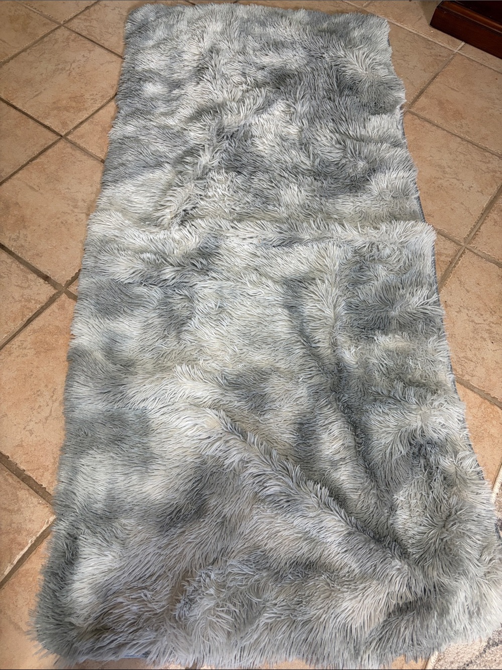 # 31. Plush Faux Fur Throw Blanket - Gray